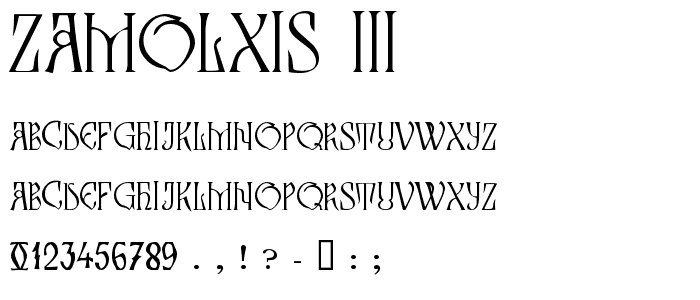 Zamolxis III font